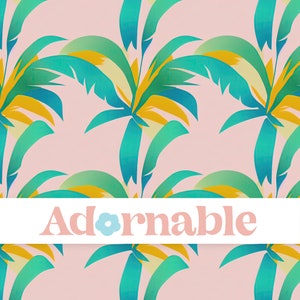 Summer Vivid Palm Tree Leaves Pattern, Bright Tropical Background, Seamless Pattern, Repeat Pattern, Pattern File, Digital Paper, Printable