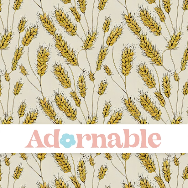 Autumn Wheat Stalks Pattern, Fall Background, Seamless Pattern, Repeat Pattern, Pattern File, Digital Paper, Printable