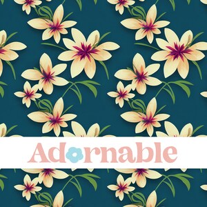 Floral Tropical Pattern, Hibiscus Flower Background, Seamless Pattern, Repeat Pattern, Pattern File, Digital Paper, Printable