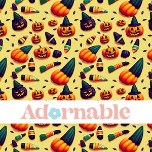 Halloween Candy Assortment Pattern, Trick-or-Treat Background, Seamless Pattern, Repeat Pattern, Pattern File, Digital Paper, Printable