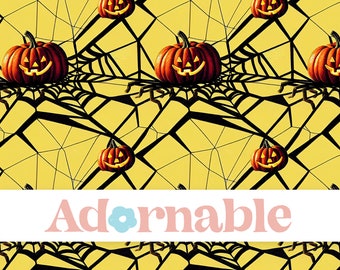 Halloween Jack-O-Lantern Spiderwebs Pattern, Spider Background, Seamless Pattern, Repeat Pattern, Pattern File, Digital Paper, Printable