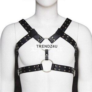 Men Bdsm leather body straps Gay harness Fashion cock harness