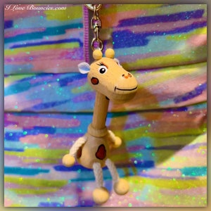 Giraffe Schlüsselanhänger - Tier Schlüsselanhänger - Rucksack Giraffe Schlüsselanhänger - Kinder Schlüsselanhänger für Rucksack Schlüsselanhänger für Hausschlüssel aus Holz Giraffe