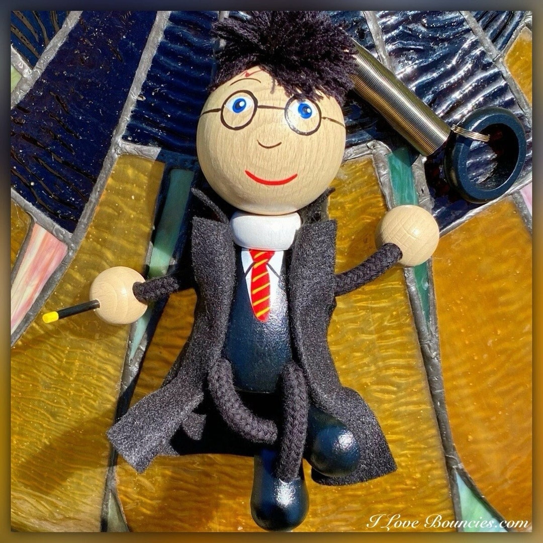Harry Potter Bouncy Wooden Harry Potter Decoration Wizard Etsy