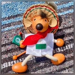 Speedy Gonzales Bouncy - Mexican Mouse Looney Toons Cartoon Wooden Toy Spring Jumper - Old World Style German Decorative - I Love Bouncies