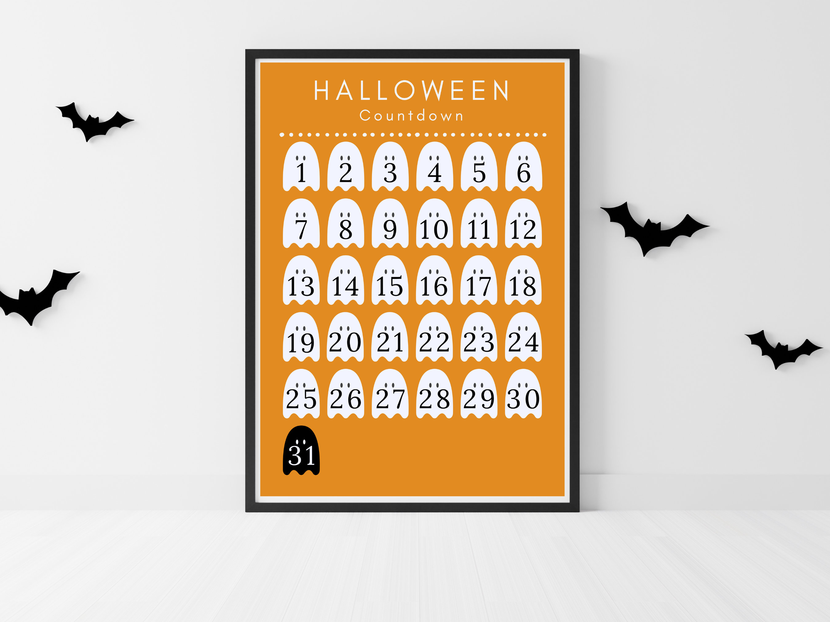 Halloween Countdown Calendar Halloween Decor Digital Download halloween-countdown-calendar-halloween-decor-digital-download