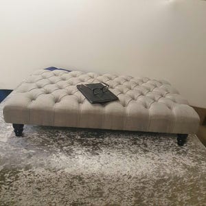 Coffee Table Handmade Footstool in Chesterfield design