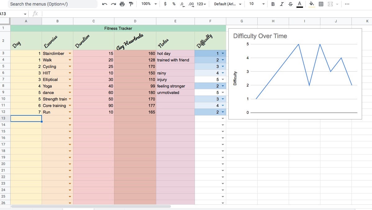 75 Hard Excel Tracker - Etsy