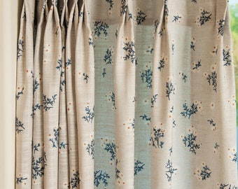 NEW Customize Size/Head Whispering Leaves Drapery Curtains, FREE Sheer Lining FREE Tieback, 60% Shading, Extra Wide, 1 Panel