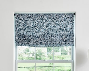 Customize Faux Roman Shades, Window Valance, Botanical Bohemian