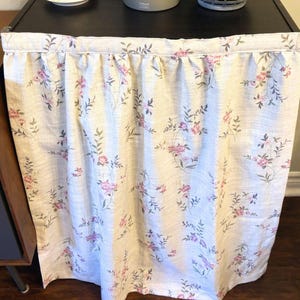 Customize Pink Rose Cabinet Cover Curtain, fastening Sink Skirt,  Vanity cover Storage curtain, Kitchen counter Valance Table drape