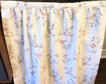 Custom Size Pink Rose Cabinet Curtain: Sink Skirt, Vanity Cover, Tape