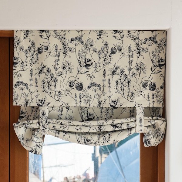 French Sketch 90% Blackout Door Curtain, Customize, Tape&RodPocket BUY 3 GET 1 FREE