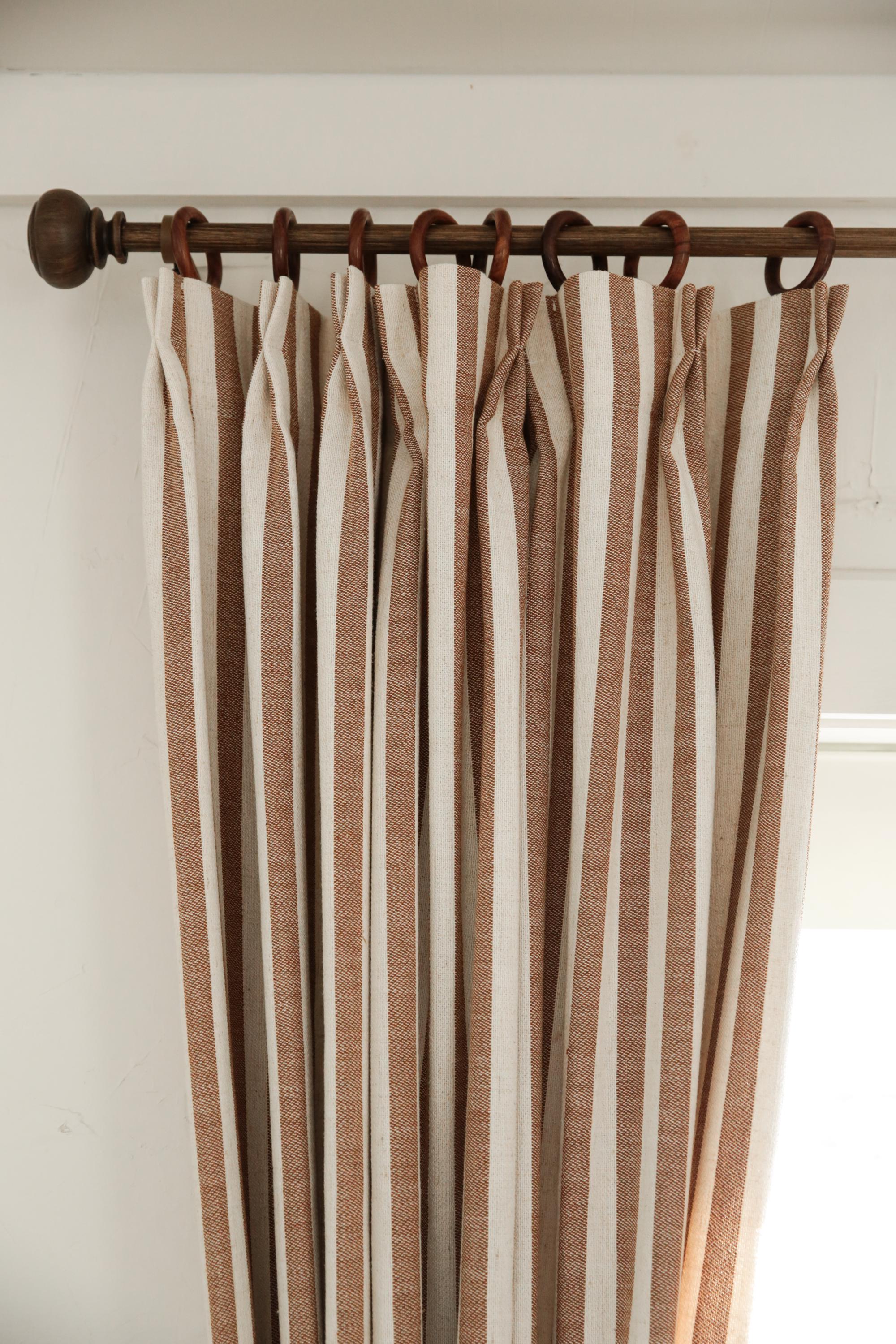 Customize Size/head Nordic Bold Lines Drapery Curtain: Freetieback, 1 ...