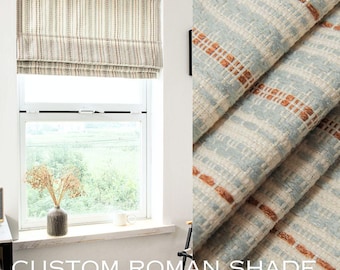 Italian Denim, Faux Roman Shade, White, Custom, Window, Topper, Treatment, Living, Dining, Kitchen, Bath, Bed, Room, Nursey, Mock Roman