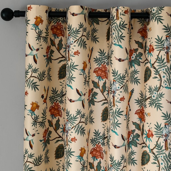 Custom Size Vintage Secret Manor 60% Shading Drapery Curtain, FREE Tieback, 1 Panel