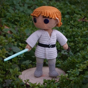 Luke Skywalker Virkmönster för dockor: Amigurumi-spel PDF (engelska)