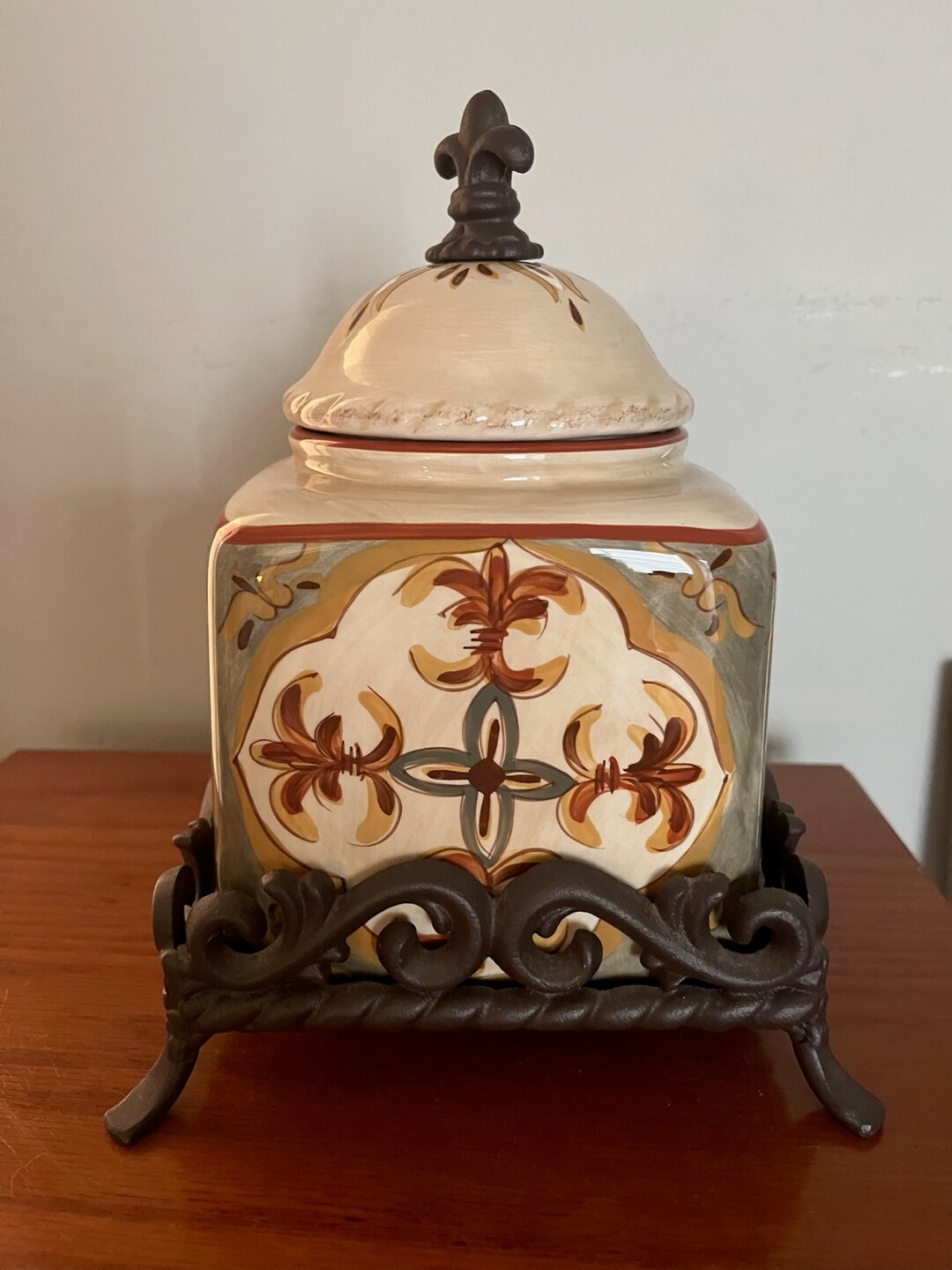 Vintage Artimino Tuscan Countryside Medium Canister With Etsy