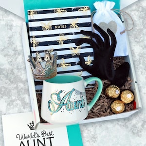 Aunt Birthday Gift, Best Auntie Package, Aunt Mug Love You Bundle Gift Box, Thinking of You Gift, Encouragement Personalized Gifts for Aunt