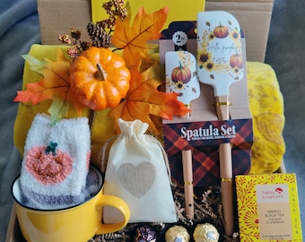 Sending Comfort Happy Fall Gift Package, Thanksgiving Box, Thinking of You Cozy Gift Basket, Take Care Get Well Soon, Hug in Box Gift Set