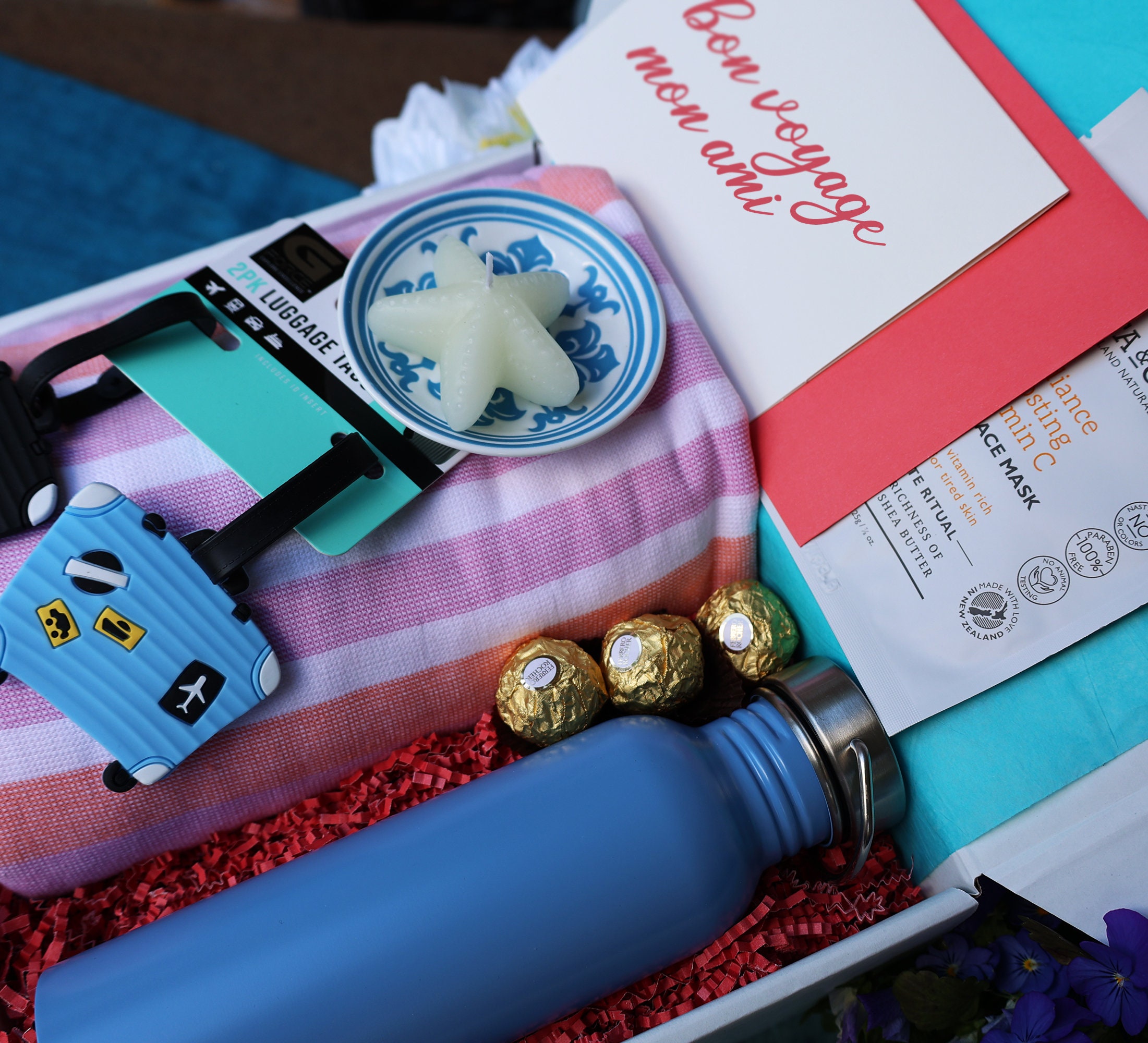 Travel Gift Package, Beach Vacation Bundle, Traveler Starter Kit With