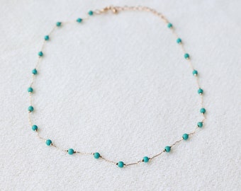 Necklace teal beads Turquoise Decor Necklace - add-on to your order