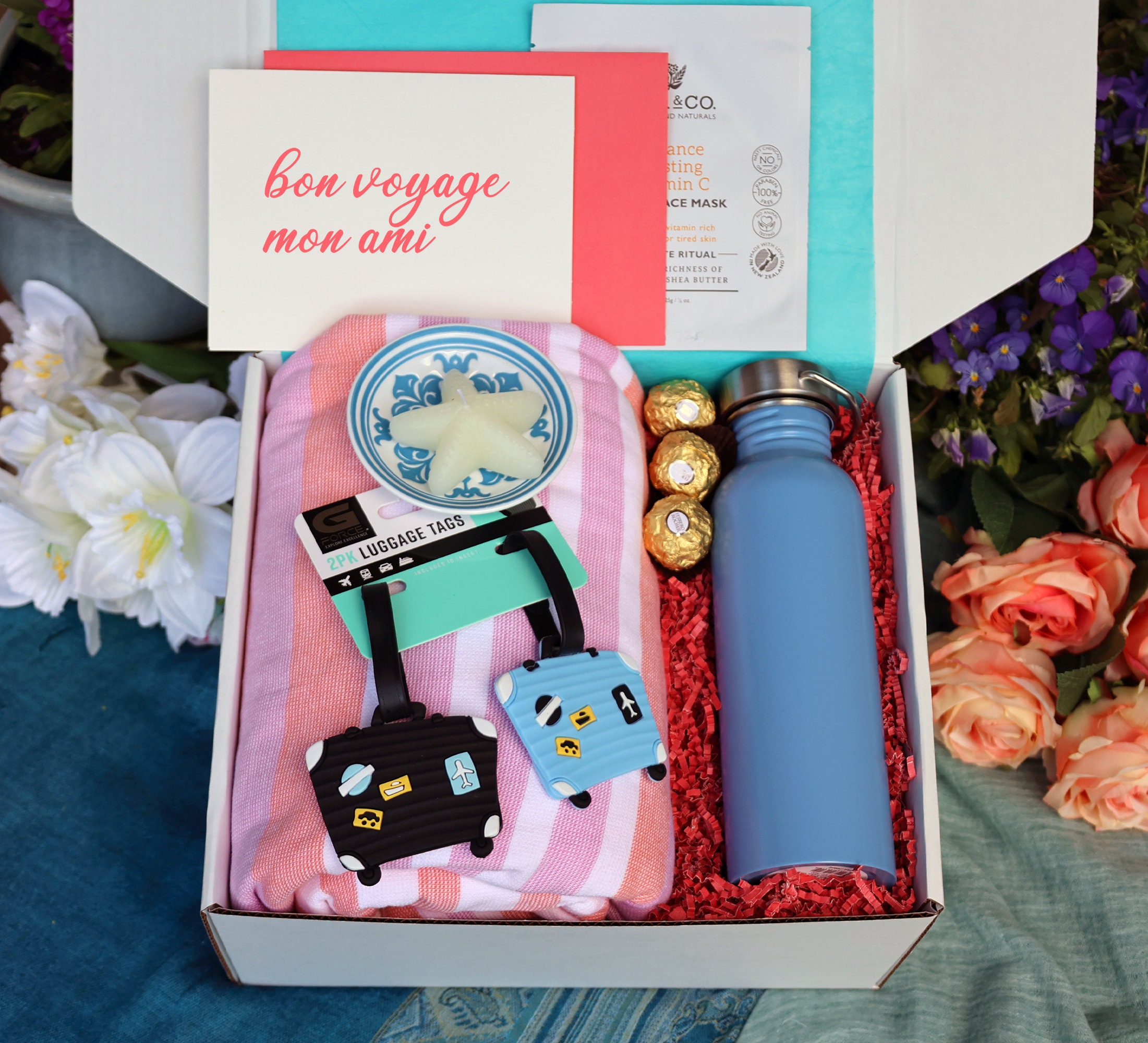 Travel Gift Package, Beach Vacation Bundle, Traveler Starter Kit With