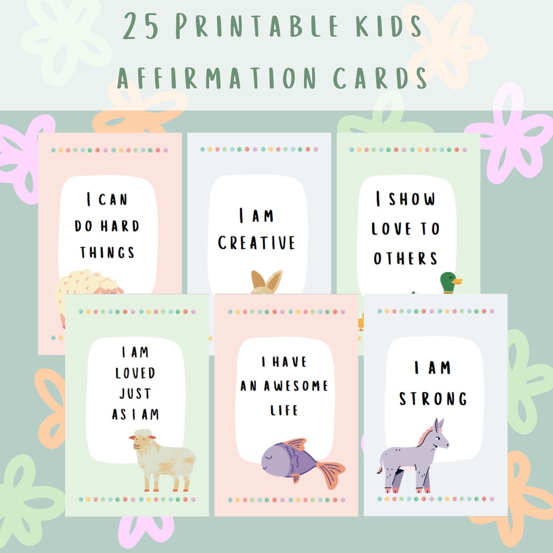 Printable Kids Affirmation Cards - Il 1080xN.4294360629 Cutw 