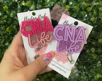 CNA badge reel, Certificate nursing assistant, badge reel, nurse badge reel, gifts for nurse, glitter badge reel