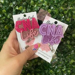 CNA badge reel, Certificate nursing assistant, badge reel, nurse badge reel, gifts for nurse, glitter badge reel