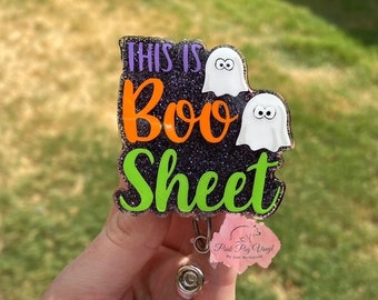 Ghost badge reel, Halloween badge reel, Fall badge reel, nurse badge, teacher badge reel, gifts for her, teacher gifts, nurse gifts