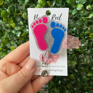 Baby feet badge reel, Labor and delivery badge reel, nurse badge reel, gifts for nurse, L&D nurse