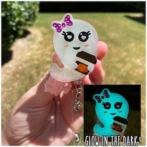 Ghost badge reel,  Halloween badge reel, Fall badge reel, nurse badge, teacher badge reel, gifts for her, teacher gifts, nurse gifts