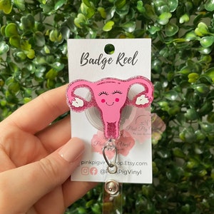 Oproller met baarmoederbadge, haspel met badge voor arbeid en bevalling, haspel met badge voor verpleegkundige, cadeaus voor verpleegkundige, L&D-verpleegkundige