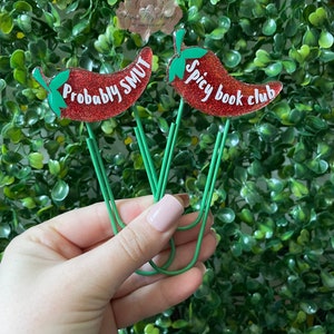 Spicy bookmark, Smut bookmark, paperclip bookmark, book tok, pepper bookmark, spicy book club