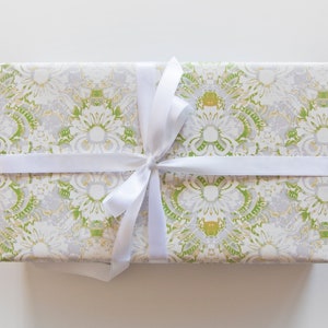  Cabilock 20 Sheets gold-edged wrapping paper floral