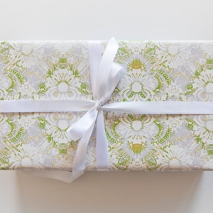 Wrapping Paper Roll ~ Carmen, Lime Green Paper, 24&quot; wide, by the Yard [Gift Wrap, Birthday, Holiday, All Occasion]