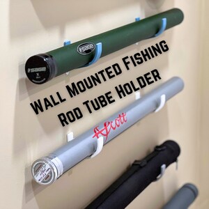 Fishing Rod Holders For Garage Fly Fishing Rod Tube Holder Rack - Wall Mountable 5x5 Vertical Storage Organizer Wall Mounted Fly Rod Rack