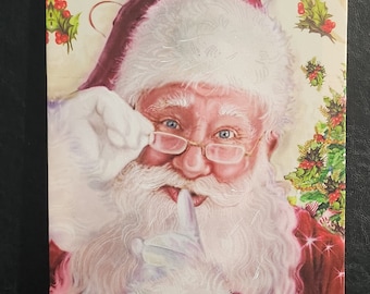 Santa Claus Canvas Sign Wall Art Home Decor Christmas Decoration