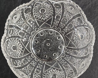 Antique EAPG Bowl Imperial Glass Company Number 505 Bellaire Circa, 1913