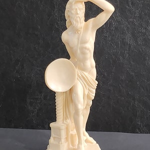 Rare Archimedes, The Mathematician Ancient Greek Figurine by A. Santini 10&quot; Tall