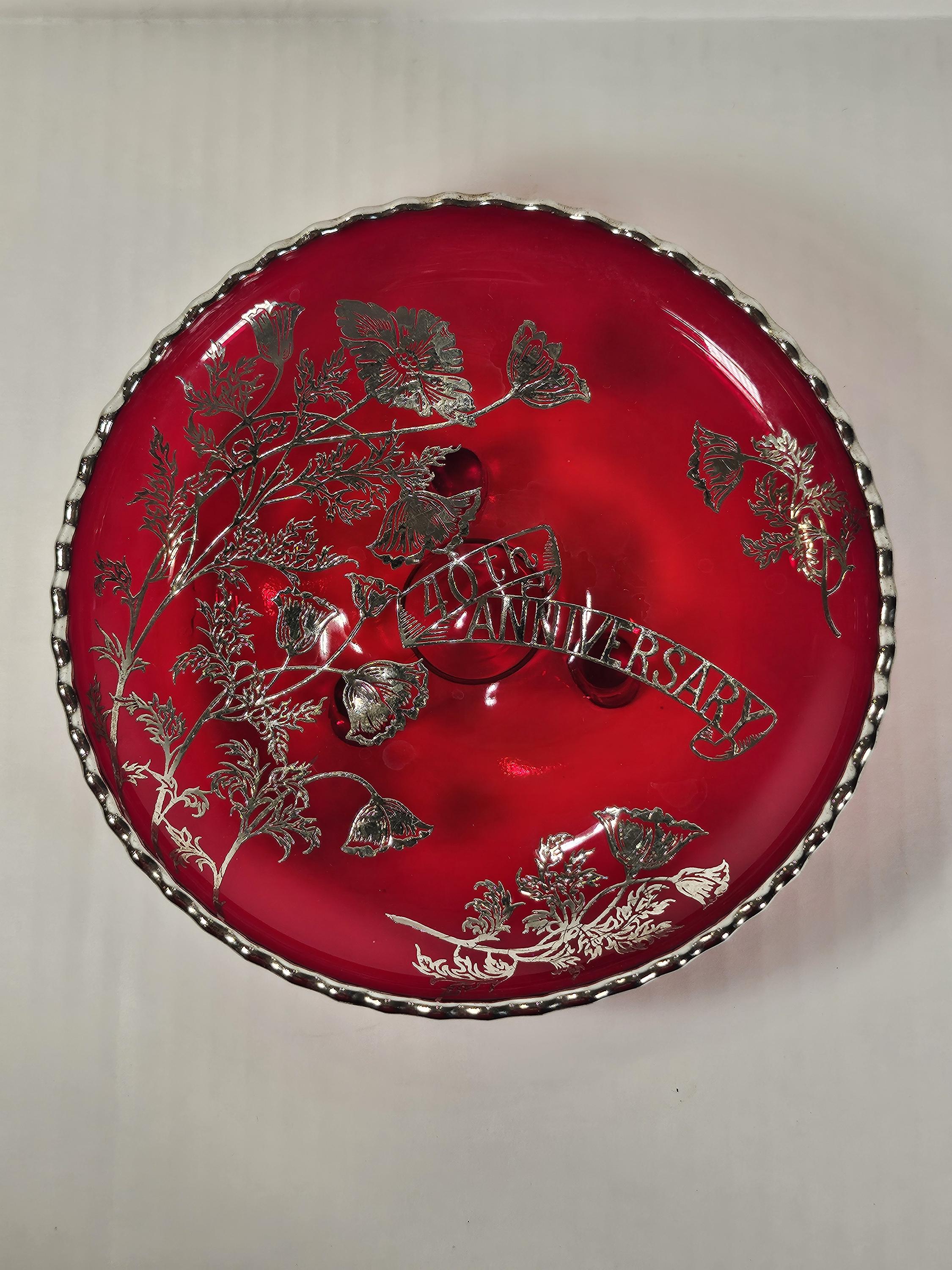 【 】Ruby Celebration　プレート　ペア Ruby Anniversary Plate - Etsy