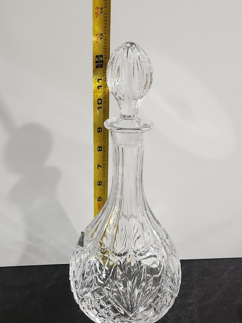 Vintage Shannon Crystal Decanter With Stopper and Label Etsy