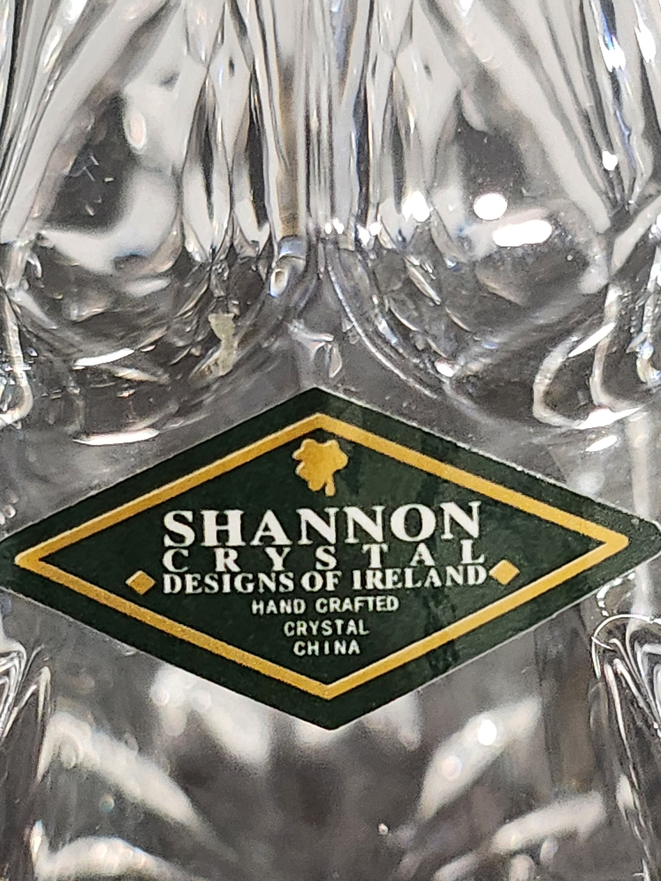 Vintage Shannon Crystal Decanter With Stopper and Label Etsy