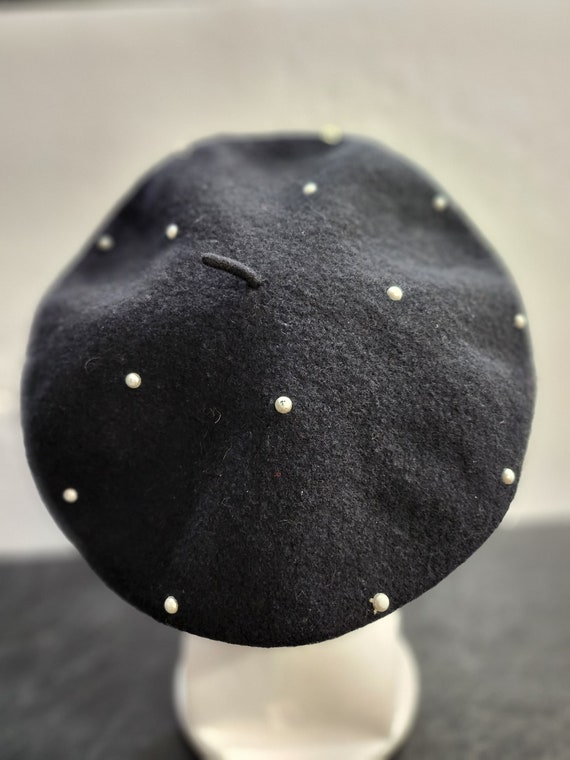 Vintage Rare Find 100% Wool Beret Made in Hong Ko… - image 4