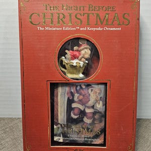 1998 The Night Before Christmas Miniature Edition And Keepsake Ornament