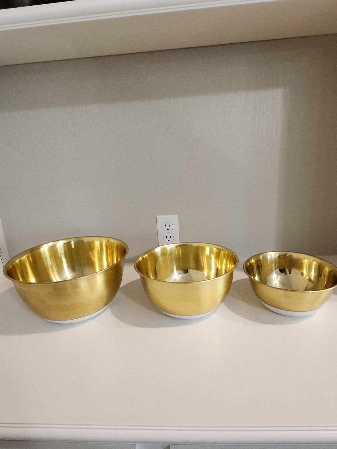 Threshold Stainless Steel Bowls in Gold Finish With White Non Etsy