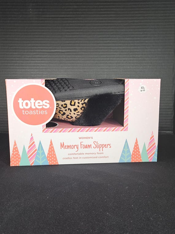 Totes Toasties Women's Memory Foam Cheetah Print … - image 2