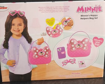 Disney Minnies Happy Helper Bag Set Dress Up Pretend New