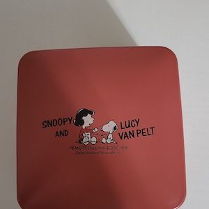 Snoopy And Lucy Van Pelt Stacked Duo Storage Boxes